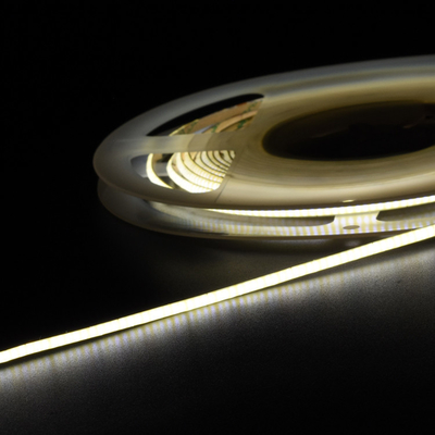 COB LED Strip Light 528 LEDs/m 3mm Alta densidade Flexível RA90 Natureza quente Branca linear Dimmable para fita led de teto