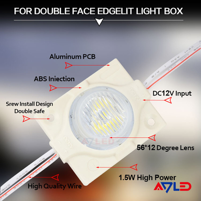 O módulo do diodo emissor de luz IP67 ilumina a microplaqueta lateral dobro do diodo emissor de luz do volt 3030 SMD de Lightbox Dimmable 12 do Lit da borda