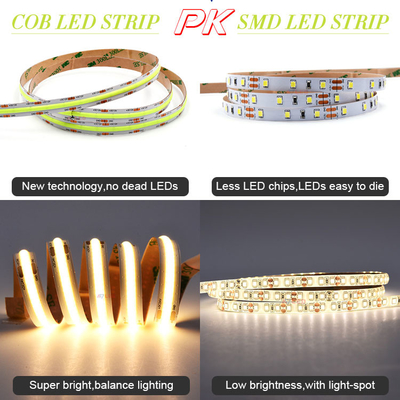 Premium Led Strip roll 5 Meter cob sob iluminação de tira do armário CRI90 528 led/m, 1000Lm/m