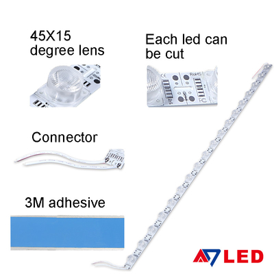 Barra LED de LED de lado duplo SEG de tecido