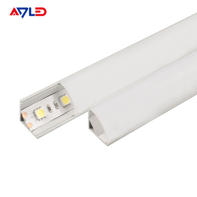 Perfil de faixa de LED Canal de difusão de luz de canto Canal de extrusão LED Perfil de alumínio para faixa de LED