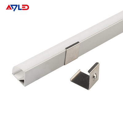Perfil de faixa de LED Canal de difusão de luz de canto Canal de extrusão LED Perfil de alumínio para faixa de LED