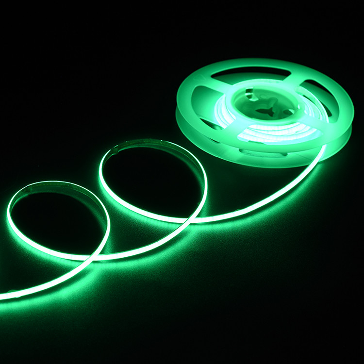 COB LED Strip Light 528 LEDs/m 3mm Alta densidade Flexível RA90 Natureza quente Branca linear Dimmable para fita led de teto