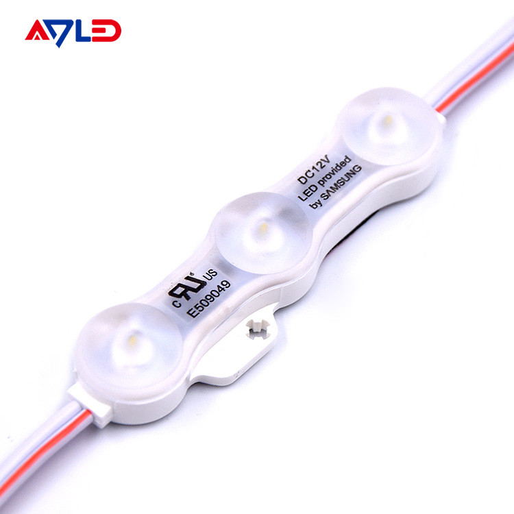 1.2W IP68 DC12V 3 LEDs Modulos com LED SMD2835 160°Feixe com fita adesiva traseira