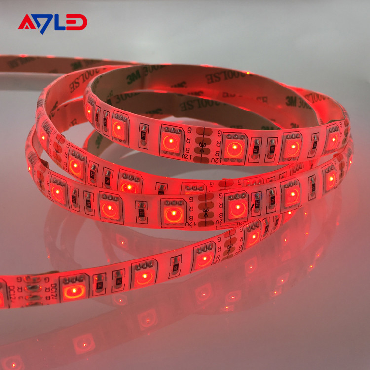 RGB 5050 cor vermelha LED Strip Light, 60/m, 10mm de largura, pelo 5m Reel atacado