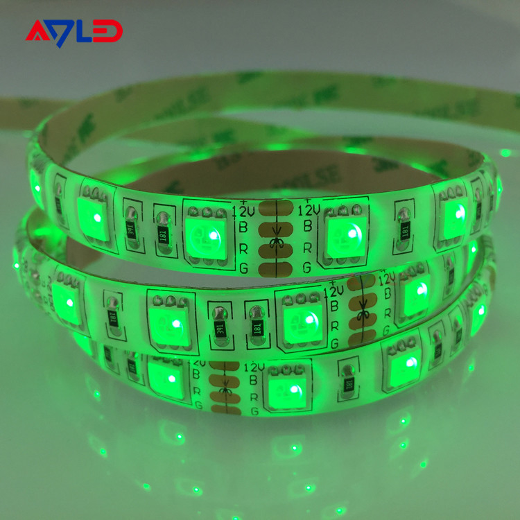 Cor verde SMD 5050 60LEDs/M LED Strip Lights para mobiliário Decoração Alto brilho Impermeável