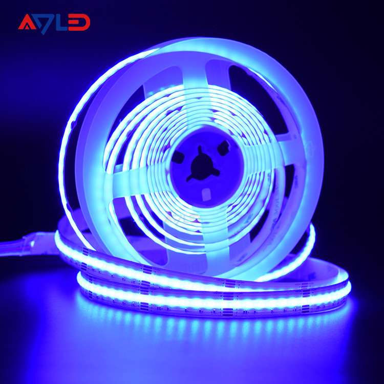 COB 840 LEDs RGB CCT Led Strip 16W/M High Bright Dotless Colorful Tape FOB LED para decoração de quarto interior