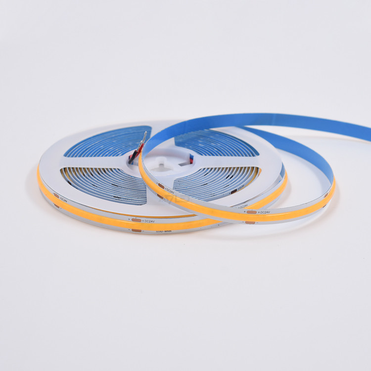 12V/24V 320 leds 8w/m Flexível Cob Led Strip Para decoração comercial