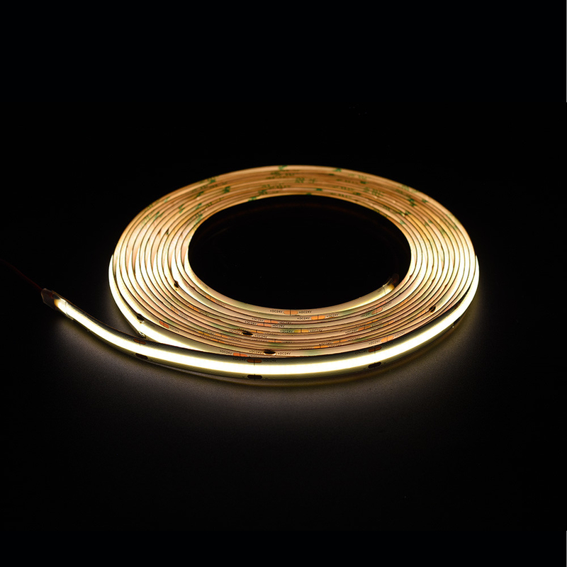 Faixa LED COB flexível de 12V ou 24V com 528 LEDs de densidade e várias opções de temperatura de cor
