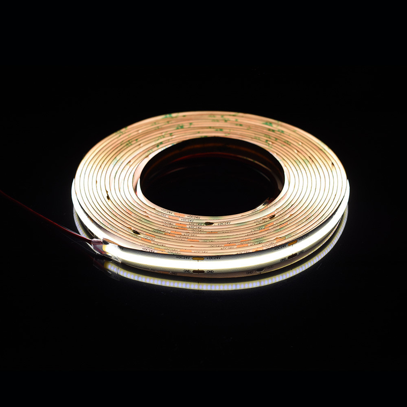 528Leds 12V 24V Cob 10mm Cor Flexível Led Strip Light Ra90 Luz linear sem ponto de luz