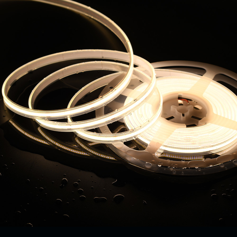 480 LEDs/m COB LED Strip 12V/24V 5m comprimento Design flexível sem manchas brancas quentes/frias
