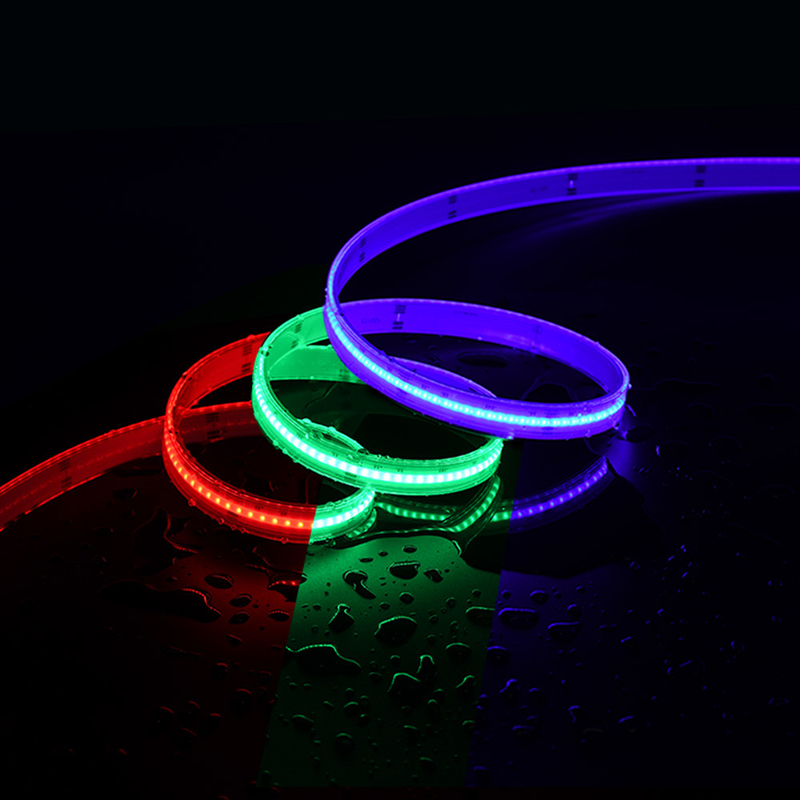 IP20 Rgbw Rgb Cob Led Strip Light 12V 24V Pixel Emitting Flexible Adressable Cob led strip