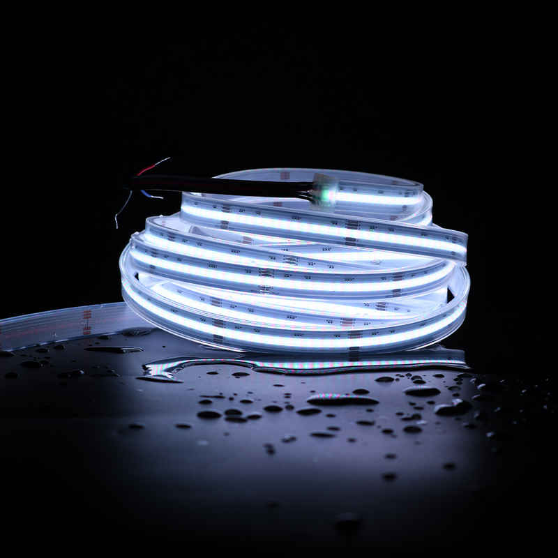 Instalação de novo projeto RGBW Cor LED Strip luz Cob Magic Digital COB dirigível LED Strip