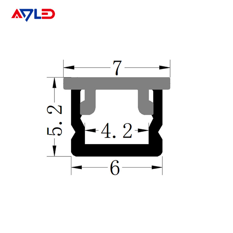 1m 2m 3m ADP-0606 Perfis de alumínio para lentes de iluminação LED