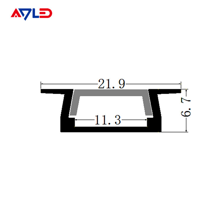 11mm borad 15,8 * 6,7mm LED Strip Luz Alumínio Perfil fácil de instalação LED Alumínio